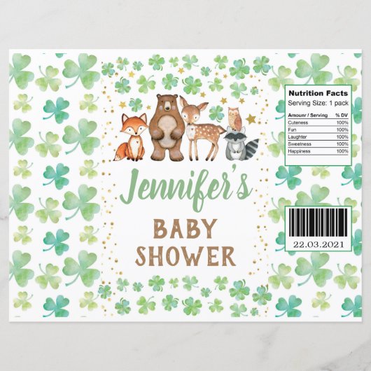 St Patrick's Day Shamrock Animals Chip Bag Wrapper (Front)