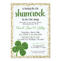St. Patrick's Day Shamrock Baby Shower Invitation