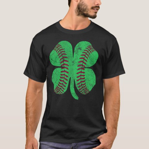 St Patricks Day Shamrock Baseball Saint Paddys Ki T_Shirt