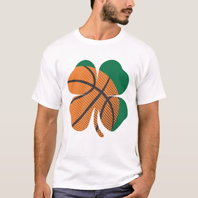 St Patricks Day Shamrock Basketball Saint Paddy's  T-Shirt (Front)
