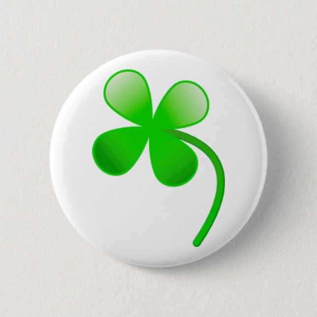 St. Patrick's Day Shamrock Button (Front)