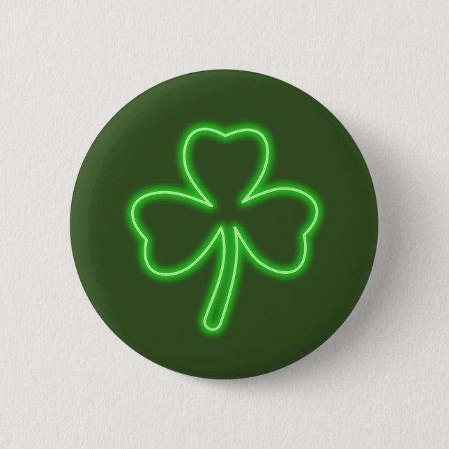 St. Patrick's Day Shamrock Button (Front)