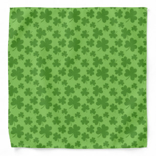 St Patrick's Day Shamrock Clover Pattern Bandana