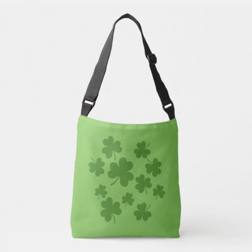 St Patricks Day Shamrock Clover Pattern Crossbody Bag
