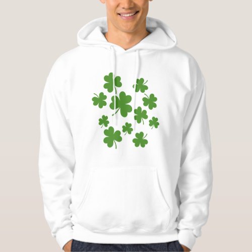 St Patricks Day Shamrock Clover Pattern Hoodie