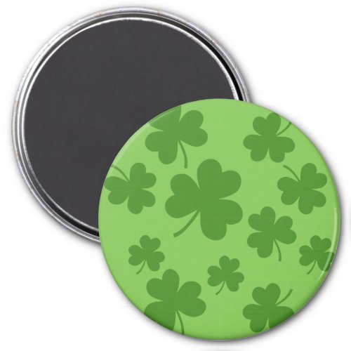 St Patricks Day Shamrock Clover Pattern Magnet