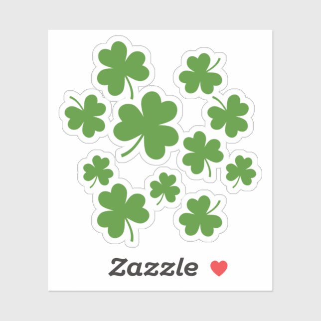 St Patrick's Day Shamrock Clover Pattern Sticker (Sheet)