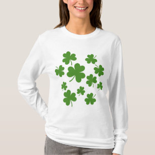 St Patrick's Day Shamrock Clover Pattern T-Shirt