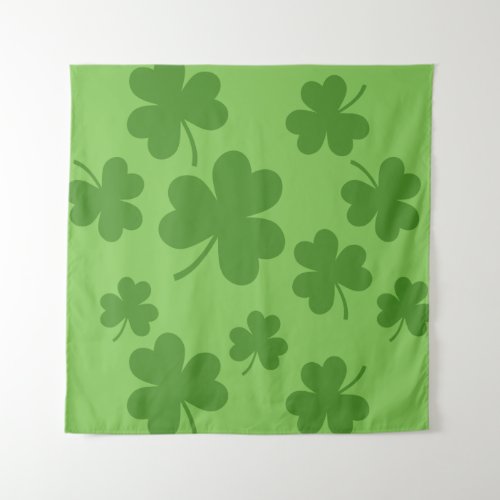 St Patricks Day Shamrock Clover Pattern Tapestry