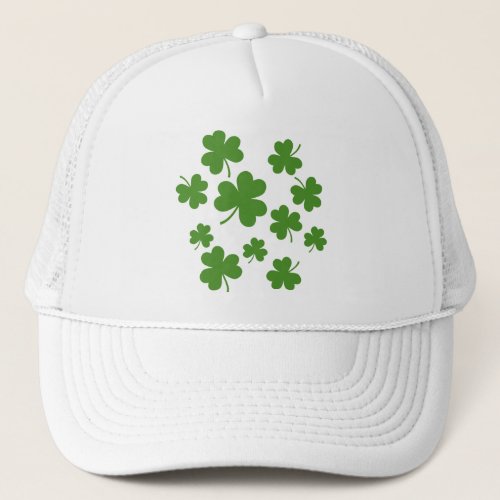 St Patricks Day Shamrock Clover Pattern Trucker Hat