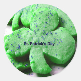St. Patrick's Day Shamrock Cookies Classic Round Sticker