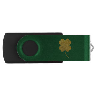 St. Patrick's Day Shamrock Flash Drive