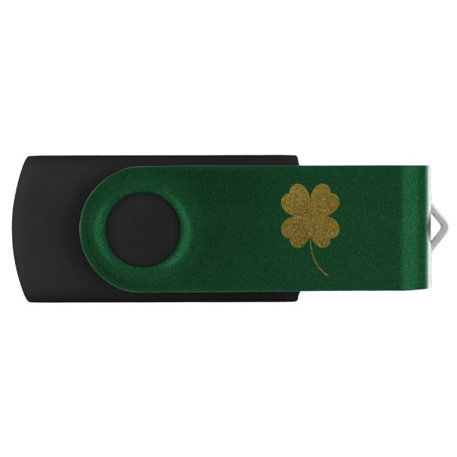 St. Patrick's Day Shamrock Flash Drive (Front)