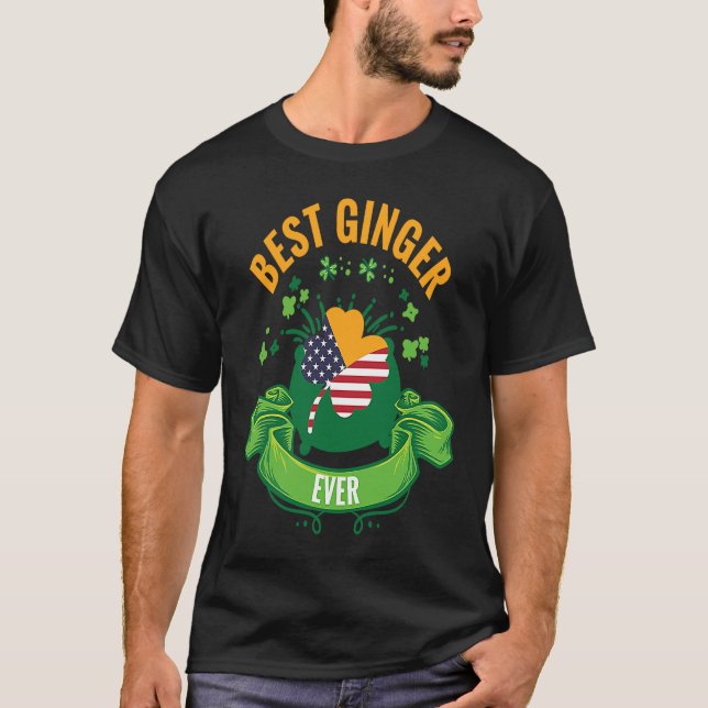 St Patricks Day Shamrock Green Proud Party Joke T-Shirt (Front)