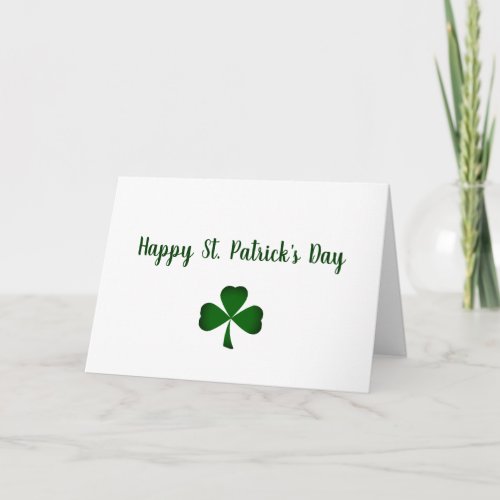 St Patricks Day Shamrock Greeting Card