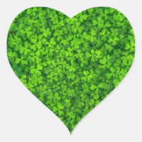 St. Patrick's Day Shamrock Heart Sticker