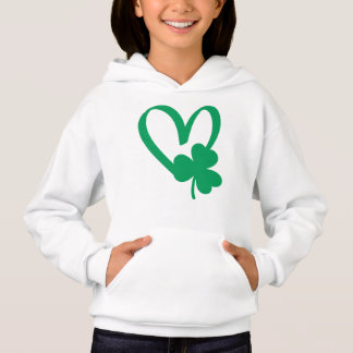 St Patrick's Day Shamrock Heart T-Shirt Hoodie