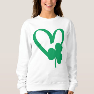 St Patrick's Day Shamrock Heart T-Shirt Sweatshirt
