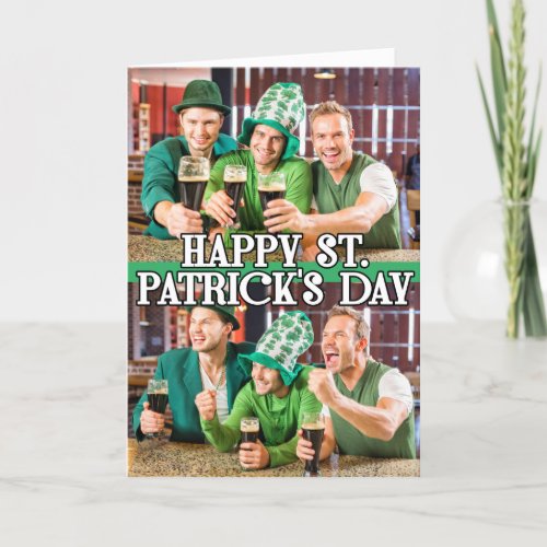 St Patricks Day Shamrock Irish Celtic 2_photos Holiday Card