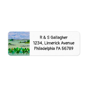 St Patrick's Day Shamrock Label