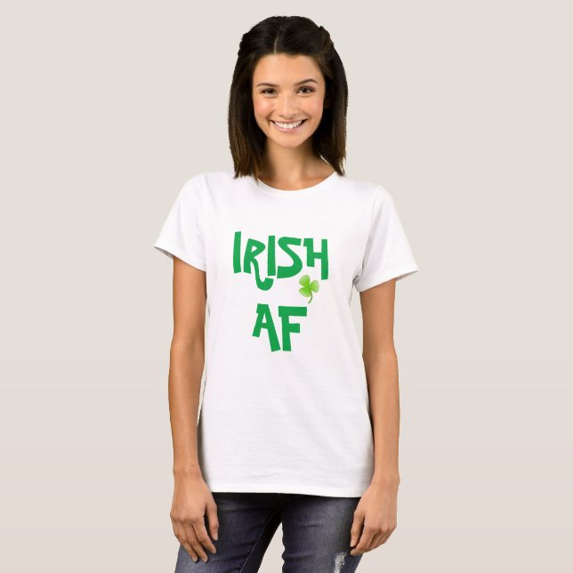 St Patrick's Day Shamrock Ladies T-Shirt (Front Full)