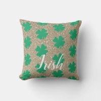 St Patrick's Day Shamrock Leaf Green Gold Glitter