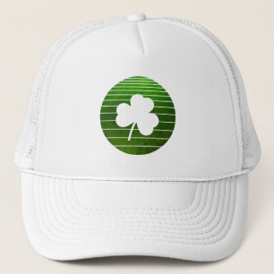 ST PATRICK'S DAY SHAMROCK LEAF LUCKY GREEN TRUCKE TRUCKER HAT
