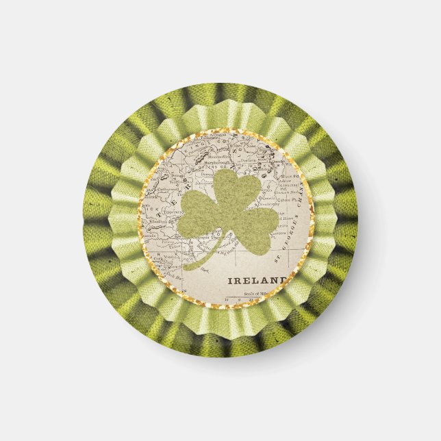 St. Patrick's Day Shamrock Leaf Magnet (Front)