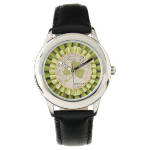 St. Patrick's Day Shamrock Leaf Wrist Watch