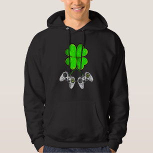 St Patrick's Day Shamrock Love Video Game Hoodie