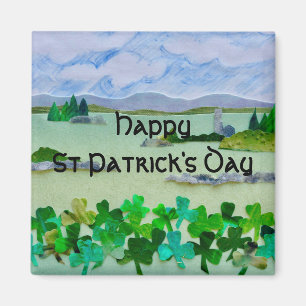 St Patrick's Day Shamrock Magnet