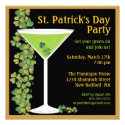 St. Patricks Day Shamrock Martini Invitation
