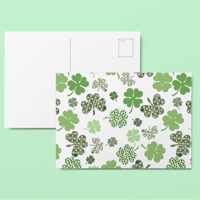 St. Patrick's Day Shamrock  Minimalistic Simple Postcard (Creator Uploaded)