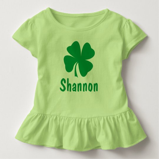 Button Front Clover Print St Patricks Day T Shirt