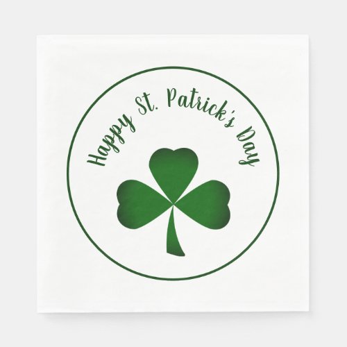 St Patricks Day Shamrock  Napkins