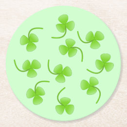 St. Patrick's Day Shamrock Paper Coaster