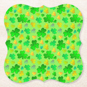 St. Patrick's Day Shamrock Paper Coaster