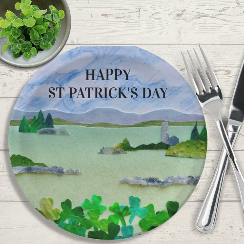 St Patricks Day Shamrock Paper Plate