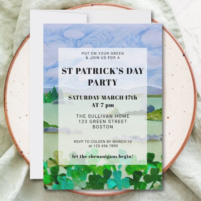  St Patrick's Day Shamrock Party Invitation (Creator Uploaded)