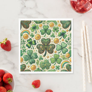 St. Patrick's Day Shamrock Pattern Napkins