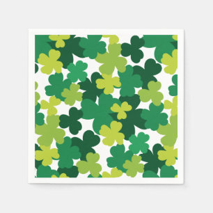 St. Patrick's Day Shamrock Pattern Napkins