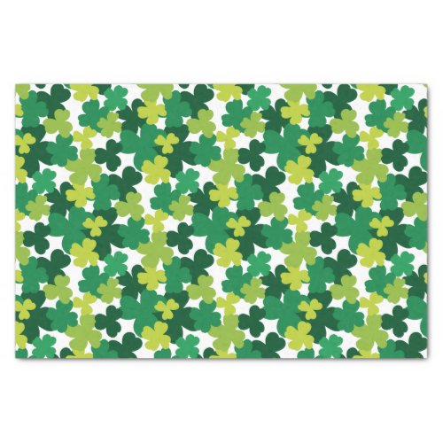 St Patricks Day Shamrock Pattern Tissue Paper