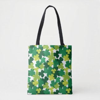 St. Patrick's Day Shamrock Pattern Tote Bag