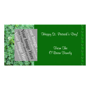 St. Patrick's Day Shamrock Photo Card Template
