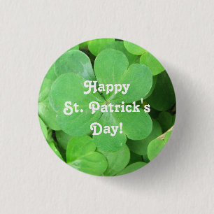 St. Patrick's Day Shamrock Pinback Button