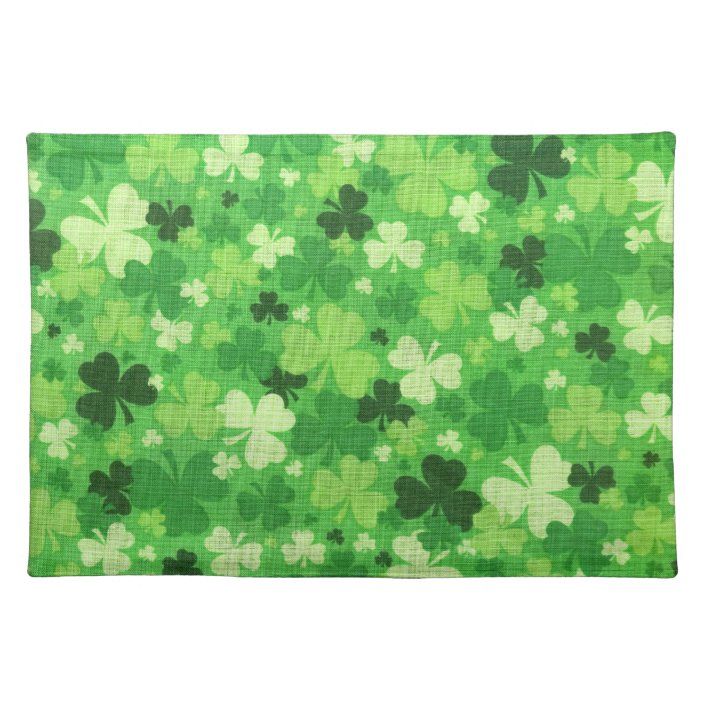 St. Patrick's Day Shamrock Placement Cloth Placemat | Zazzle.com
