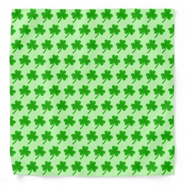 St. Patrick's Day Shamrock Pot of Gold Celtic Knot Bandana (Front)