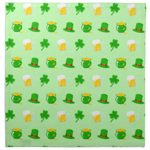 St. Patrick's Day Shamrock Pot of Gold Celtic Knot Cloth Napkin