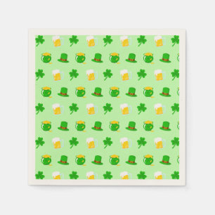 St. Patrick's Day Shamrock Pot of Gold Celtic Knot Napkins