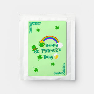St. Patrick's Day Shamrock Pot of Gold Celtic Knot Tea Bag Drink Mix